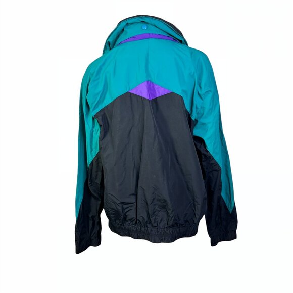 Vintage Sedona Desires Teal Purple Windbreaker Jacket – Unisex Retro Style Large - Picture 4 of 8